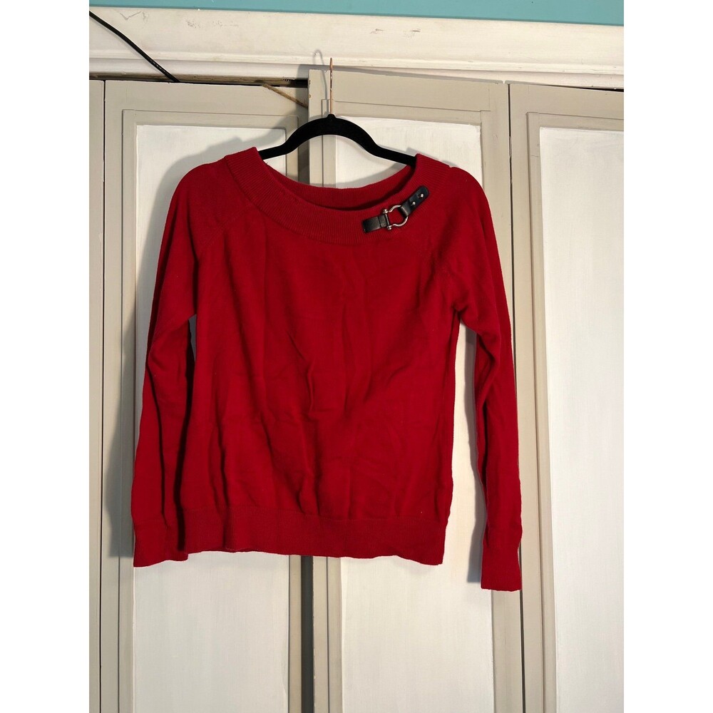 Lauren Ralph Lauren Long Sleeve Red Sweater; Size Medium